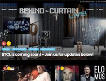 Tablet Screenshot of behindthecurtainlive.com
